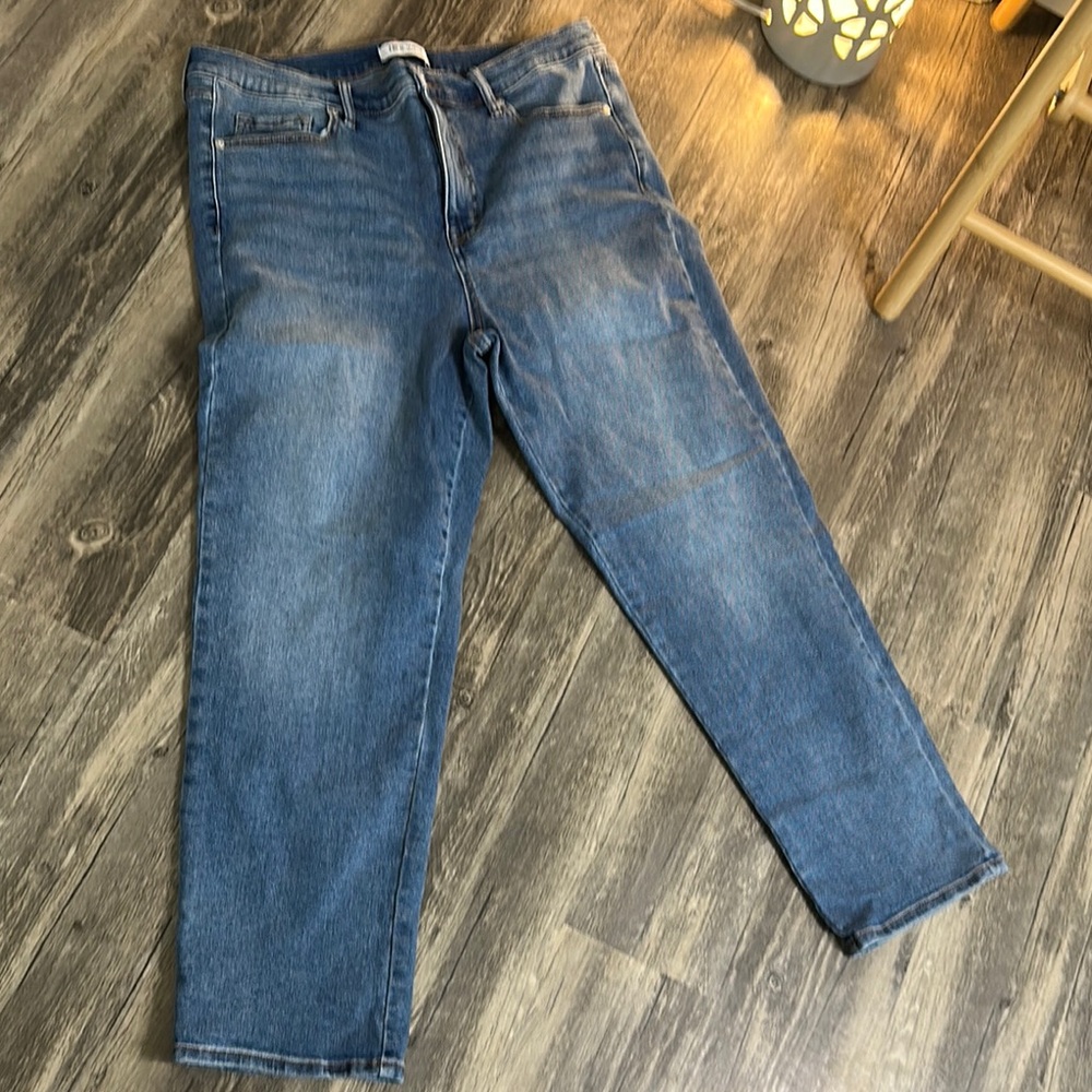 Nine West Blue Straight-Leg Jeans size xl
